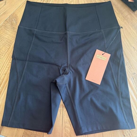 Girlfriend Collective Black High-Rise Bike Short size XS m8 - Picture 5 of 8